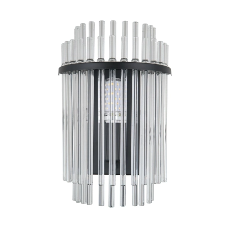 Kinkiet czarny metalowy ze szklanymi prętami WL-40929-1A-BK z serii Bonte - Lampy Italux