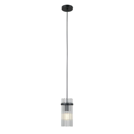 Lampa wisząca czarna metalowa ze szklanymi prętami PND-40930-1A-BK z serii Merto - Lampy Italux