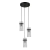 Lampa wisząca czarna metalowa szklana 3-punktowa PND-40930-3A-BK z serii Merto - Lampy Italux