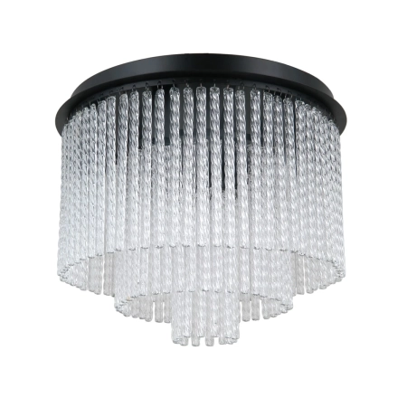 Plafon szklany czarny 7-punktowy PLF-40931-7A-BK z serii Naute - Lampy Italux