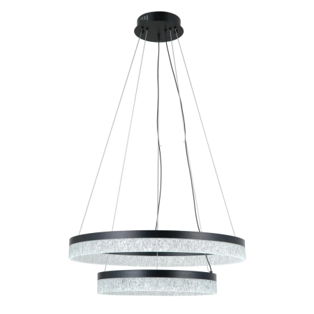Lampa wisząca LED czarna okrągła dwupierścieniowa PND-34533-2L-BK z serii PANTAL - Lampy Italux