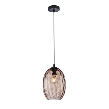 Lampa wisząca szklana dymiona czarna PND-3031-1-BK-CF z serii Novala - Lampy Italux
