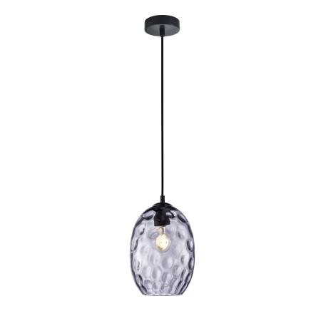 Lampa wisząca szklana dymiona czarna PND-3031-1-BK-SG z serii Novala - Lampy Italux