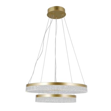 Lampa wisząca złota dwupierścieniowa LED 60cm PND-34533-2L-GD z serii PANTAL - Lampy Italux