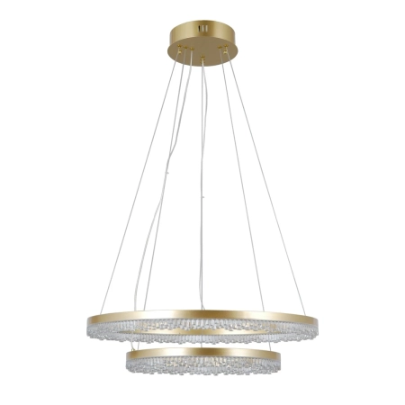 Lampa wisząca LED złota dwupierścieniowa 60cm PND-34526-2L-GD z serii BARLO - Lampy Italux