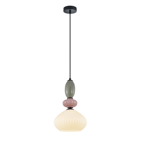 Lampa wisząca szklana wielokolorowa PND-36787-1A-BK-WH z serii ALTRA - Lampy Italux