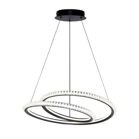 Lampa wisząca LED czarna okrągła 48cm PND-64873-BK z serii KORTIA - Lampy Italux
