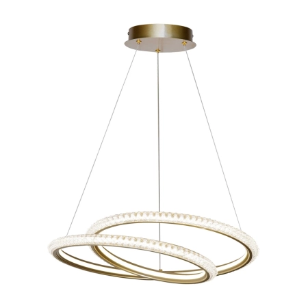 Lampa wisząca LED złota podwójny pierścień PND-64873-GD z serii Kortia - Lampy Italux
