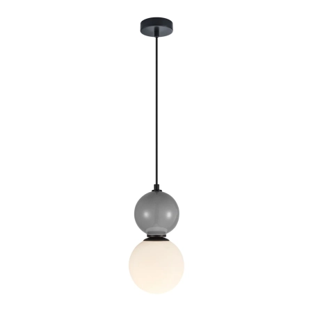 Lampa wisząca czarna szklana z kulami PND-36603-1S-BK-GR z serii Mastal - Lampy Italux