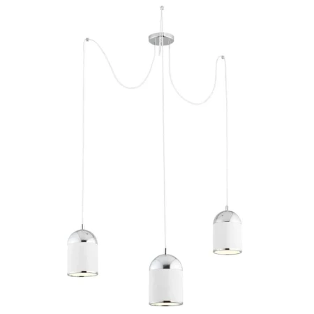 Lampa nad stół wisząca nowoczesna ANDROS 1340 pająk biały+chrom - Argon