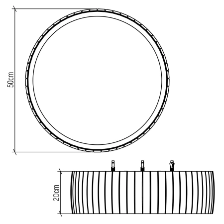 Plafon LED Barrel QN-BARREL-F-LED-50-TEAK - Quintiesse