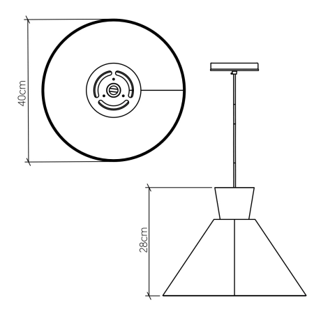 Lampa wisząca Conical QN-CONICAL-P-M-TEAK - Quintiesse