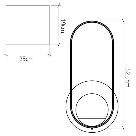 Kinkiet Sfera QN-SFERA-WB-L-TEAK - Quintiesse