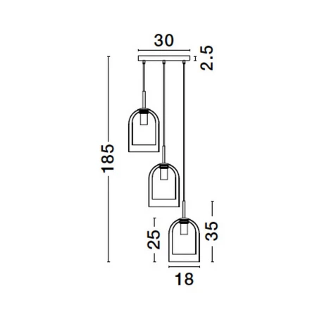 Lampa wisząca nowoczesna BONAO LE42640 - Luces Exclusivas