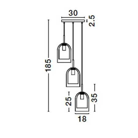 Lampa wisząca nowoczesna BONAO LE42643 - Luces Exclusivas