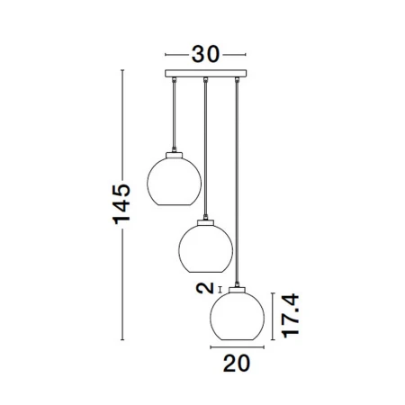 Lampa wisząca nowoczesna REPOS LE42650 - Luces Exclusivas