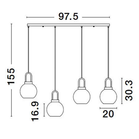 Lampa wisząca nowoczesna BANES LE42654 - Luces Exclusivas