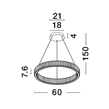 Lampa designerska wisząca nowoczesna LEDOWEBAUTA LE42674 - Luces Exclusivas