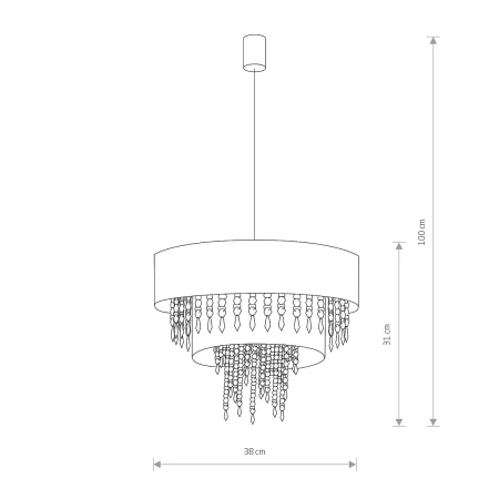 Lampa kryształowa wisząca TOSCANA 4013 - Nowodvorski
