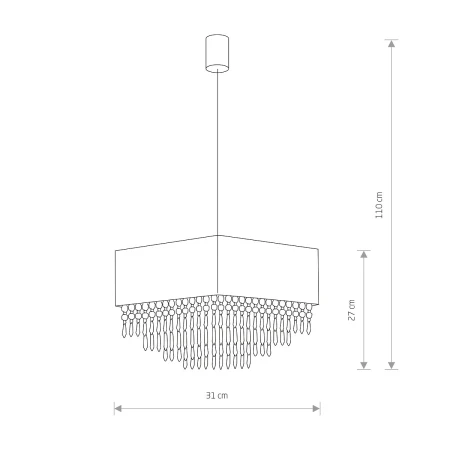 Lampa kryształowa wisząca MODENA 4014 - Nowodvorski