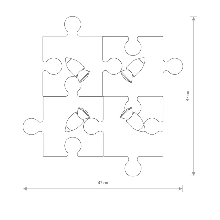 Lampa Sufitowa dziecięca PUZZLE 6384 - Nowodvorski