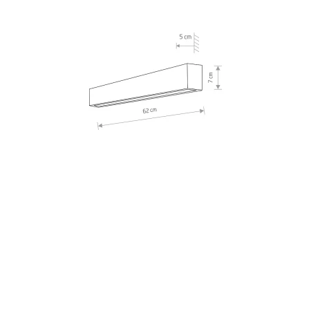 Kinkiet nowoczesny STRAIGHT WALL LED S 7562 - Nowodvorski
