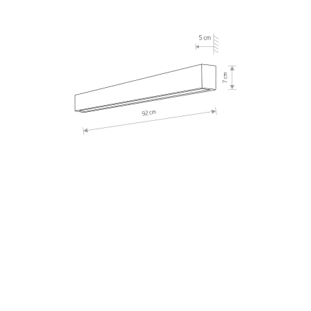 Kinkiet nowoczesny STRAIGHT WALL LED M 7567 - Nowodvorski