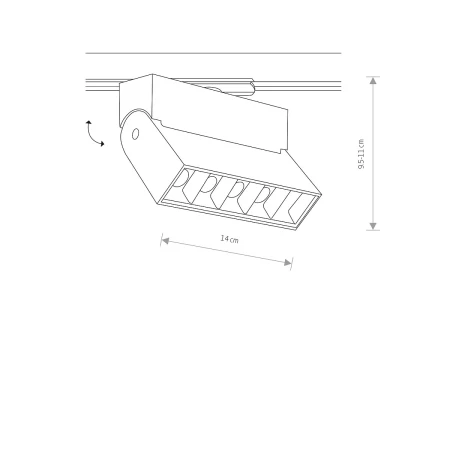Lampa do szyn 1F PROFILE FOCUS LED 9W 7618 - Nowodvorski
