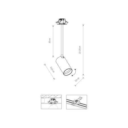 Lampa wpuszczana okrągła MONO SURFACE LONG S 7741 - Nowodvorski
