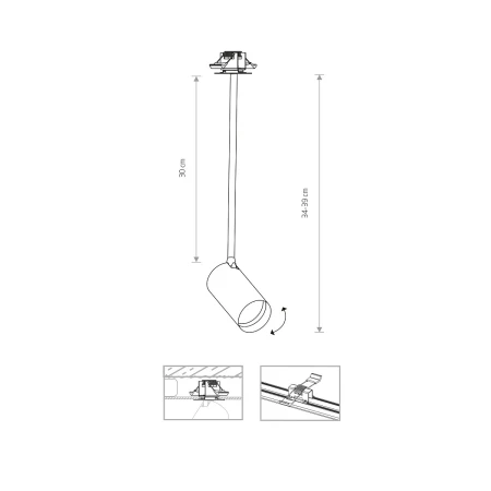 Lampa wpuszczana okrągła MONO SURFACE LONG M 7742 - Nowodvorski