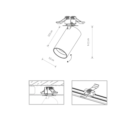 Lampa wpuszczana okrągła MONO SURFACE 7744 - Nowodvorski