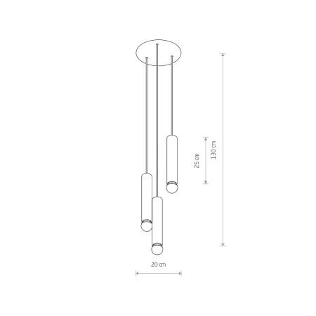 Lampa nad stół wisząca nowoczesna BATON 7855 - Nowodvorski