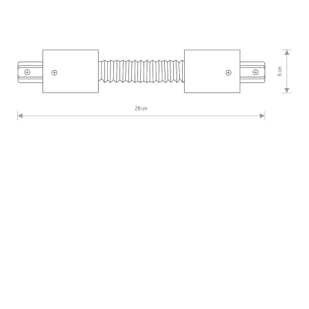 Łącznik podtynkowy elastyczny do szyn 1F PROFILE FLEX CONNECTOR 8384 - Nowodvorski