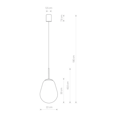 Lampa wisząca nowoczesna PEAR S 8673 - Nowodvorski
