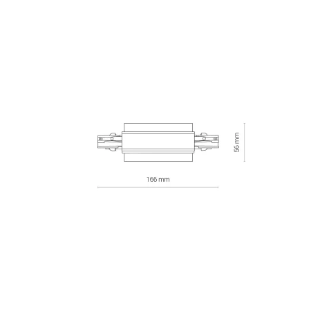 Łącznik podtynkowy prosty do szyn 3F CTLS REC POWER STRAIGHT CONNECTOR 8686 - Nowodvorski