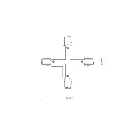 Łącznik X do szyn 3F CTLS POWER X CONNECTOR 8701 - Nowodvorski