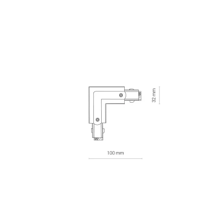 Łącznik lewy L do szyn 3F CTLS POWER L CONNECTOR LEFT L-L 8705 - Nowodvorski