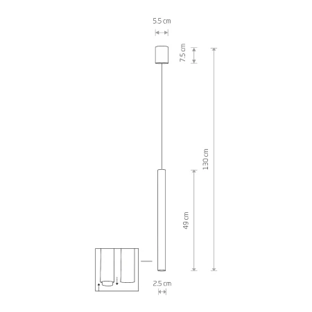 Lampa wisząca nowoczesna LASER 490 8796 - Nowodvorski