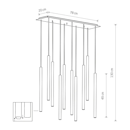 Lampa wisząca nowoczesna LASER 490 8924 - Nowodvorski