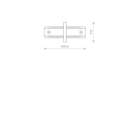 Łącznik podtynkowy prosty do szyn 1F PROFILE STRAIGHT CONNECTOR 8968 - Nowodvorski