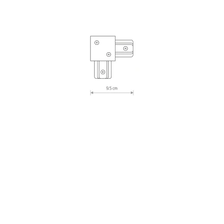 Łącznik podtynkowy L do szyn 1F PROFILE L CONNECTOR 8971 - Nowodvorski
