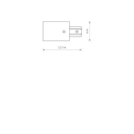 Zasilanie końcowe podtynkowe do szyn 1F PROFILE POWER END CAP 8972 - Nowodvorski