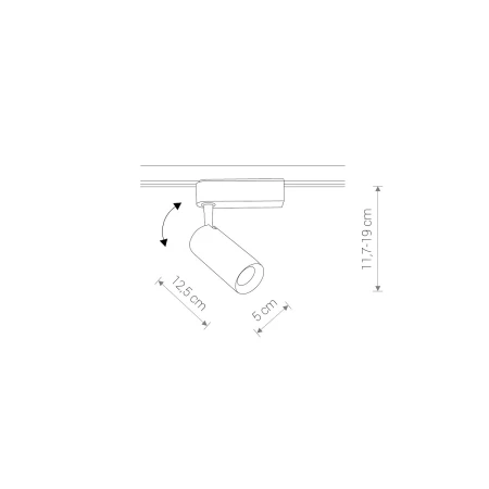 Lampa do szyn 1F PROFILE IRIS LED 12W 9002 - Nowodvorski