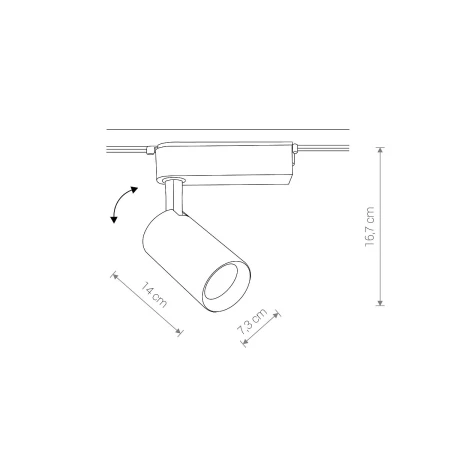 Lampa do szyn 1F PROFILE IRIS LED 30W 9009 - Nowodvorski