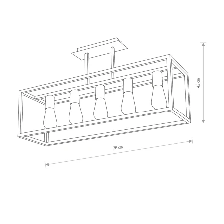 Lampa sufitowa loft CRATE 9047 - Nowodvorski