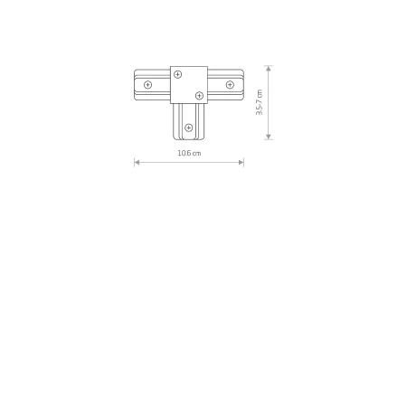 Łącznik T do szyn 1F PROFILE T CONNECTOR 9186 - Nowodvorski