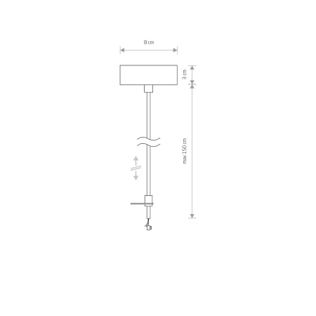Zawiesie zasilające do szyn 1F PROFILE POWER SUPPLY KIT 9238 - Nowodvorski