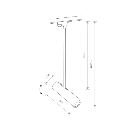 Lampa do szyn 1F PROFILE EYE SUPER A 9325 - Nowodvorski