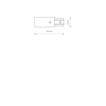 Zasilanie końcowe 1F PROFILE POWER END CAP 9462 - Nowodvorski