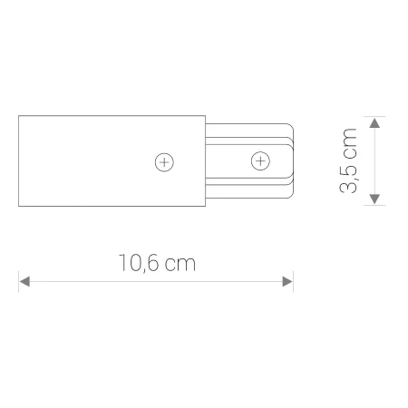 Zasilanie końcowe 1F PROFILE POWER END CAP 9463 - Nowodvorski